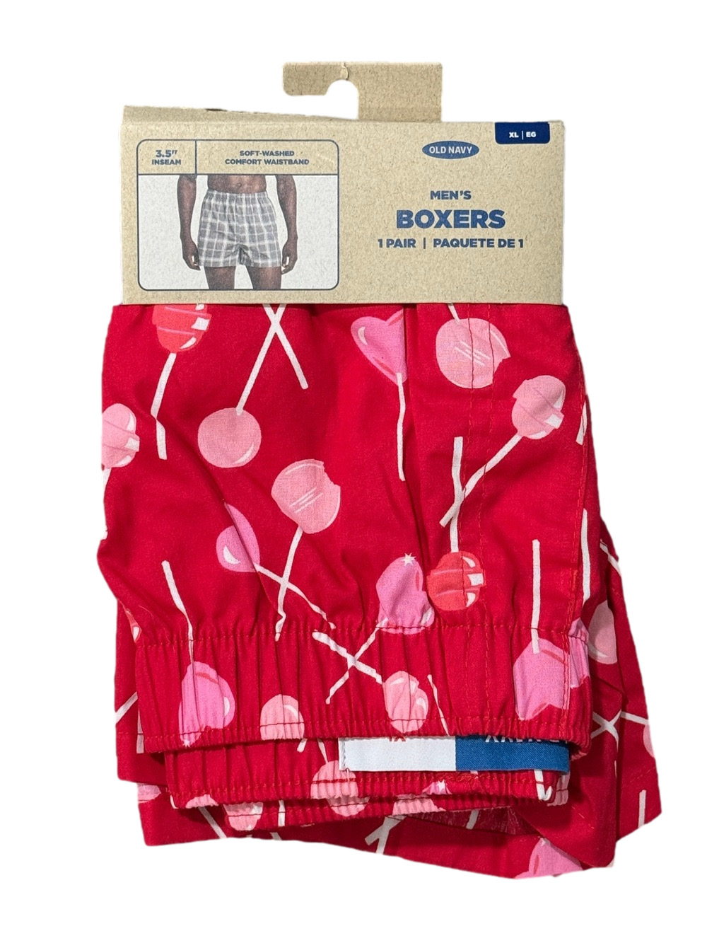 Mens Heart Lollipops Boxer Shorts - Size Extra Large XL - Old Navy - NWT